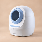 Litière autonettoyante connectée CleanBox WiFi bleue – vue trois quarts