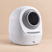 Litière autonettoyante connectée CleanBox WiFi grise – vue de profil