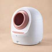 Litière autonettoyante connectée CleanBox WiFi rose – vue trois quarts