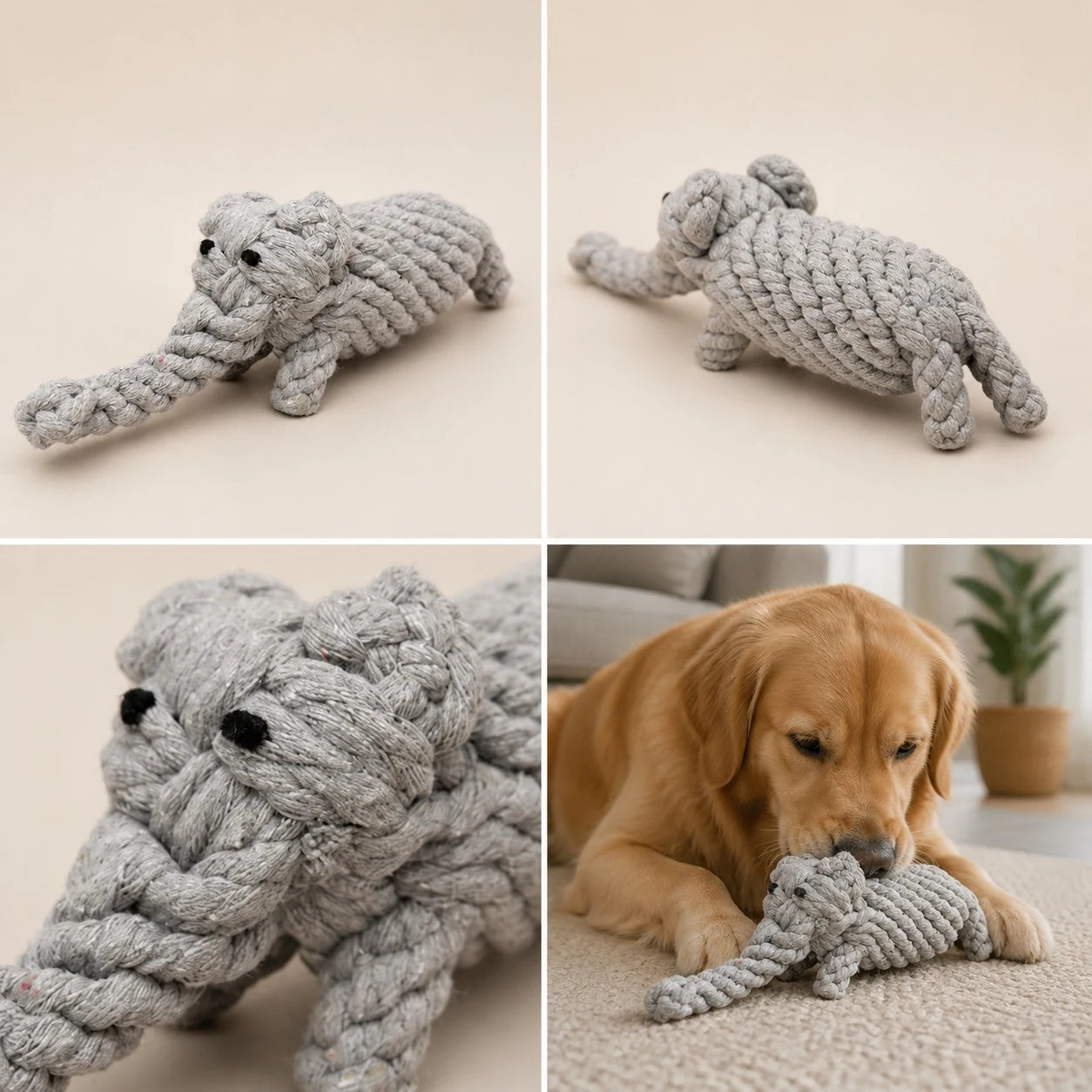 Jouet en corde Petit Compagnon — Elephant, vue 1