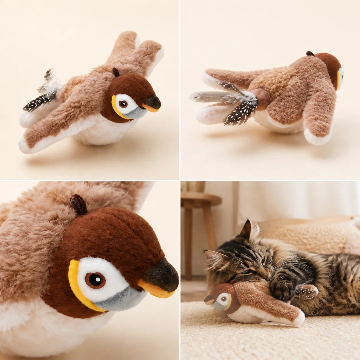 Oiseau interactif Plume — One Color, vue 1