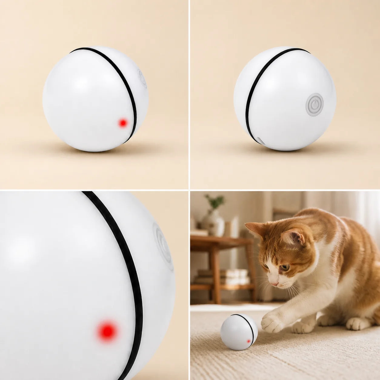 Balle interactive Orbit USB — White, vue 1