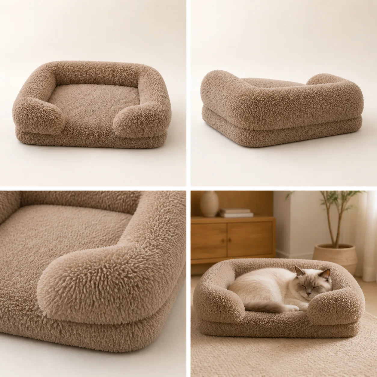 Coussin douillet Nuage — Beige brown, vue 1