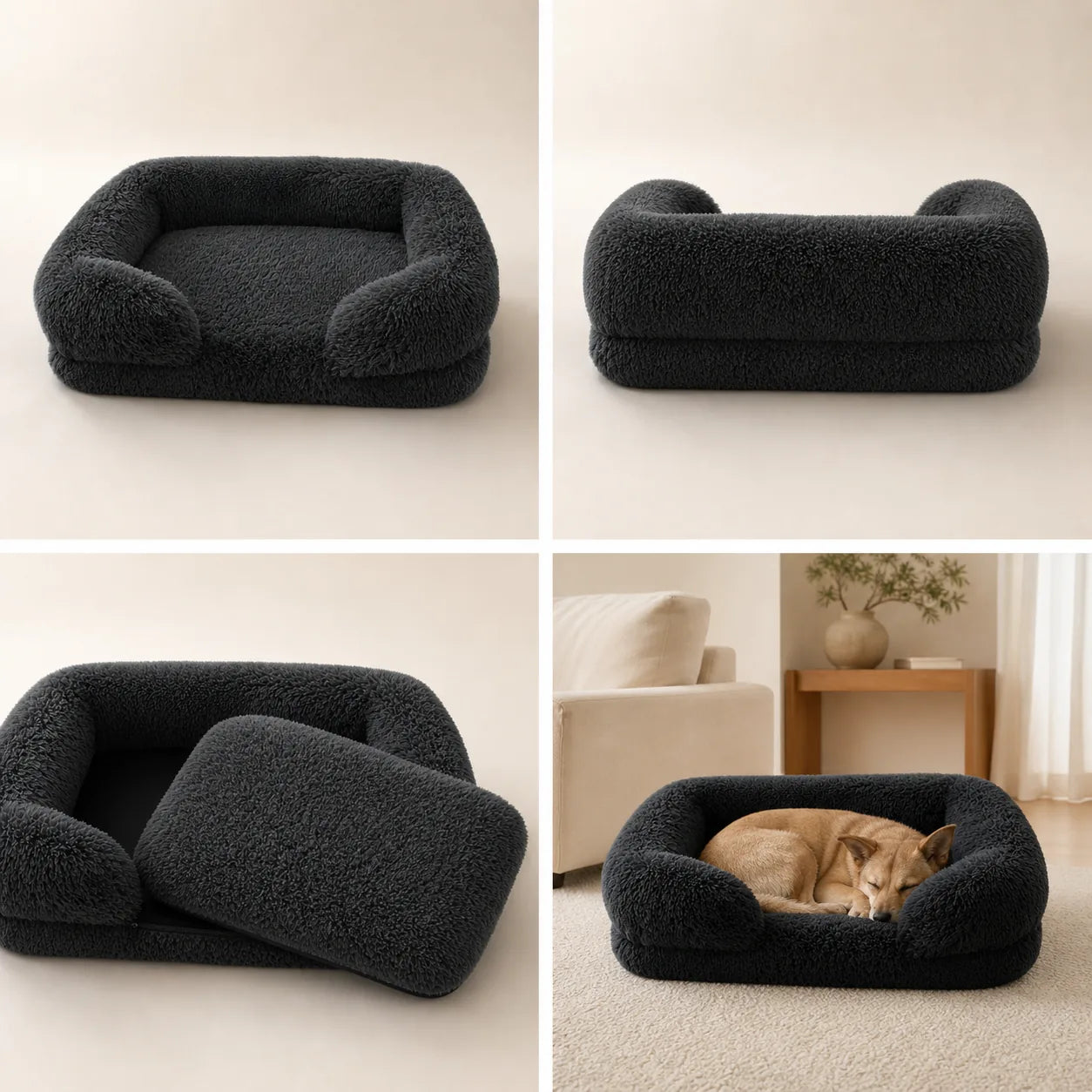 Coussin douillet Nuage — black, vue 1