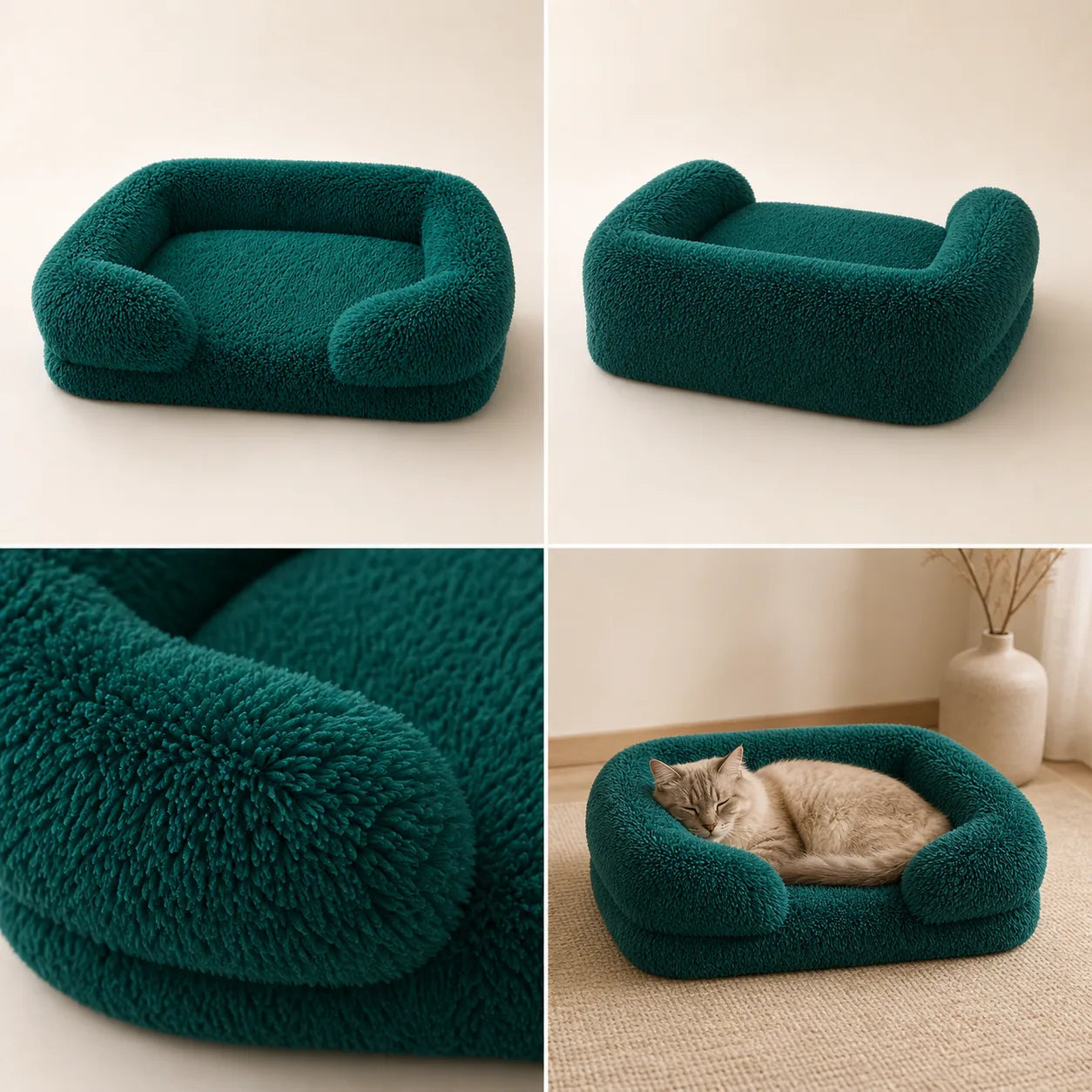 Coussin douillet Nuage — Emerald green, vue 1