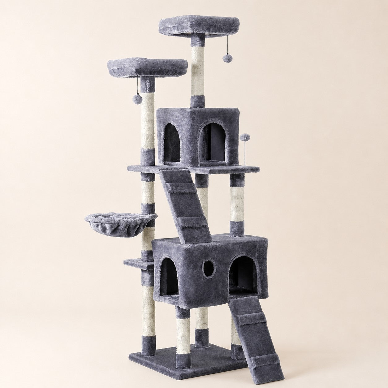 Grand arbre à chat Horizon — photographie studio PawStars