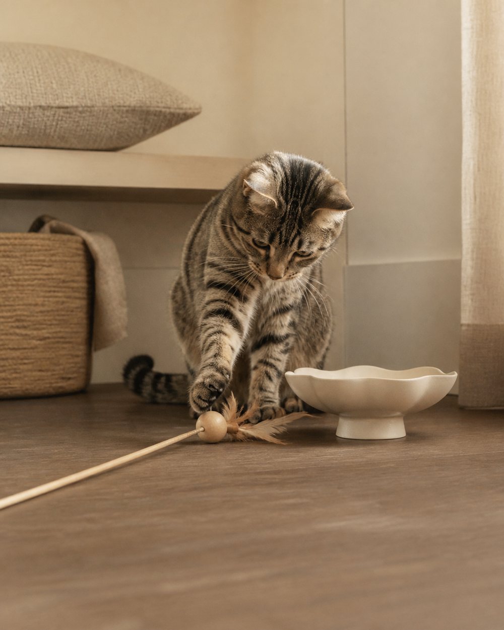 Chat jouant avec un accessoire PawStars