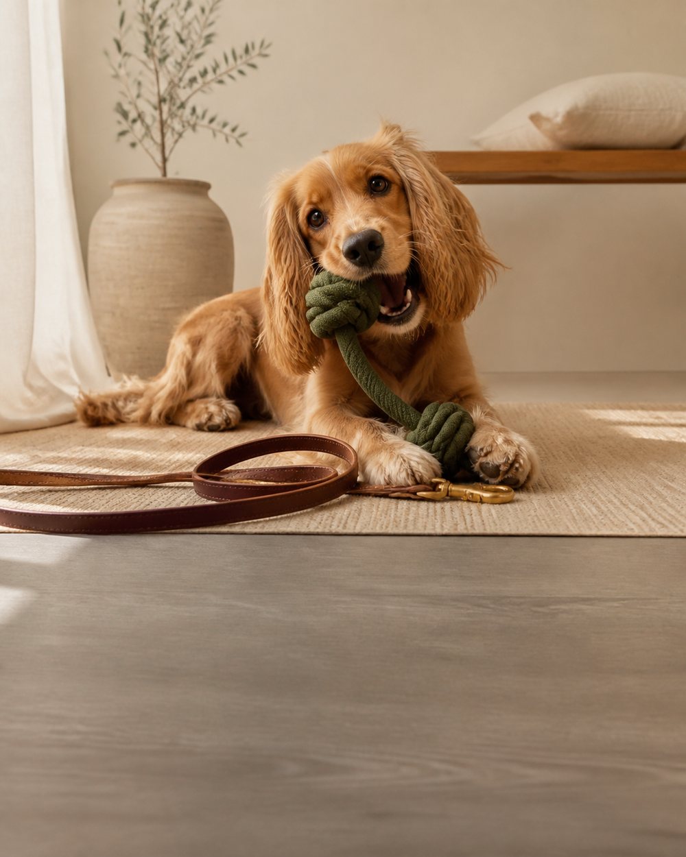 Chien jouant avec un accessoire PawStars